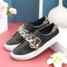  Women Metal Buckle Snake Print Comfy Casual Flats