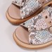 Plus Size Women Casual Fashion Rivet Buckle Decor Snake Skin Slippers