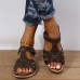 Women’s Summer Comfort Round Toe Hand Sewn Plus Size Platform Sandals